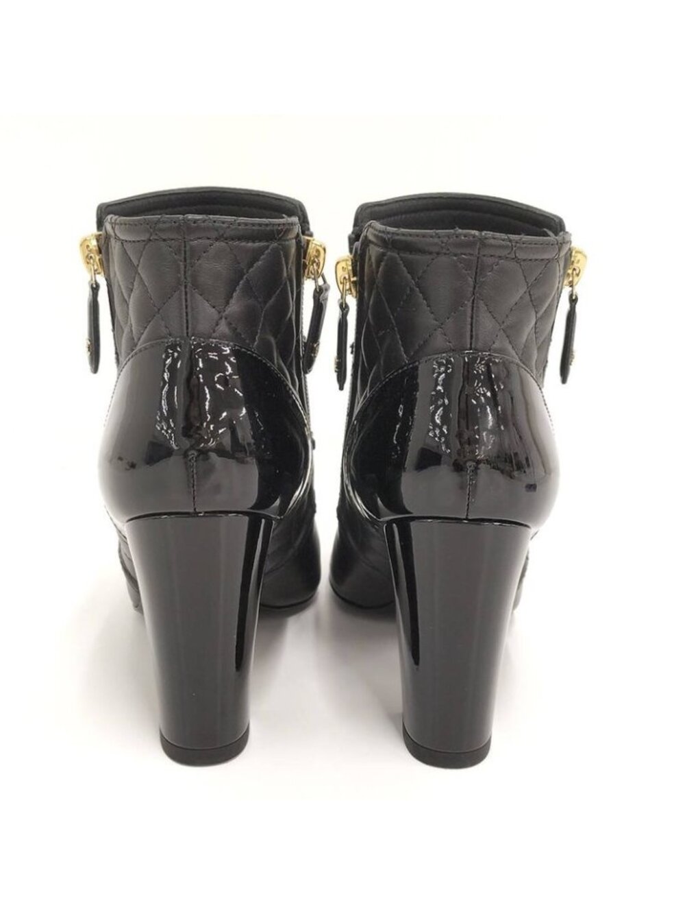Chanel Chain Ankle Boots Leather Black Size 35 - Picture 6 of 11